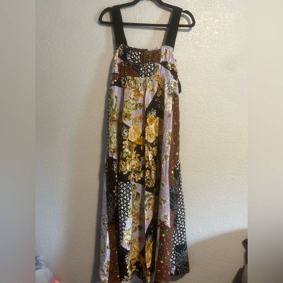 Maeve Anthropologie Patchwork Floral Maxi Dress Colorful Boho Women's M - Picture 6 of 14